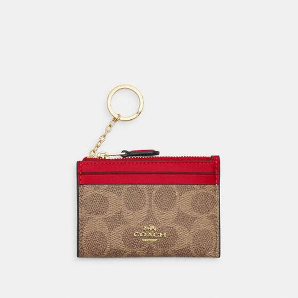 Coach Accessories - Mini Skinny Id Case In Signature Canvas